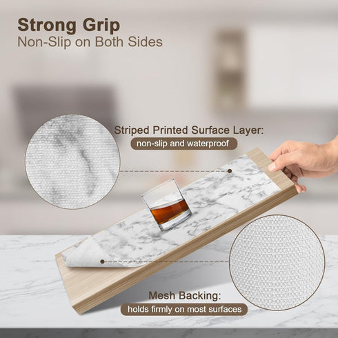 Non-Adhesive Drawer and Shelf Liner 12IN x 10FT?Non Slip Cabinet and Cupboard Liner, Kitchen Cabinet Liners for Shelves, Waterproof Drawer Shelf L...