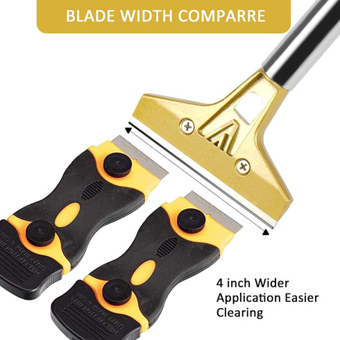 Razor Blade Scraper, 4 In Floor Scraper Tool with 20PCS Extra Metal Blades, Paint Scraper Ideal for Cleaning Stove Top, Windows, Glass, Tiles, Wal...