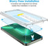 JETech One Touch Install Screen Protector for iPhone 13 Pro Max 6.7-Inch, Full Coverage Tempered Glass Film, Auto Alignment Tool Kit, HD Clear, 2-...
