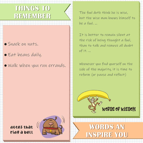 12 Pack Funny Notepads for Coworkers Fun Novelty Note Pad Humor Memo Funny Office Supplies 3 x 5 Notepads for Office Teacher Adult Work Gifts Supp...