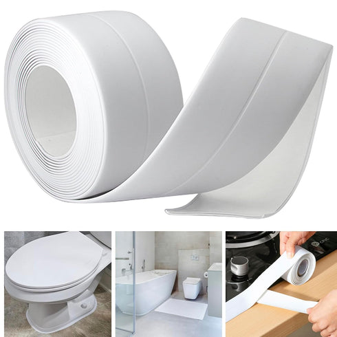 Caulk Tape Bath & Kitchen Caulking Tape Self Adhesive Waterproof, Toilet Caulk Sealant Tape, Bathtub Caulk Sealing Strip Tape for Bathroom Caulkin...