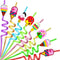 24PCS Ice Cream Drinking Straws Reusable for Kids Ice Cream Theme Birthday Party Favors Supplies Decorations with 2 PCS Cleaning Brushes (Ice Crea...