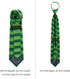 Jacob Alexander Men's Football Field Yard Lines Pre-Tied Zipper Neck Tie - Green...