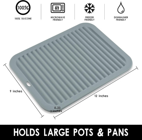 Smithcraft Silicone Trivets for Hot Dishes, Pots & Pans, Silicone Pot Holders Table & Counter, Hot Pads for Kitchen - Waterproof Trivet mat, Heat ...