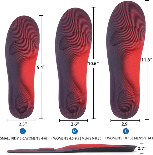 Dr. Foot's Arch Support Insoles, Relief from Plantar Fasciitis, Metatarsal and Heel Pain, Foot Pain (Medium(Women's 6-10/ Men's 5-8))...