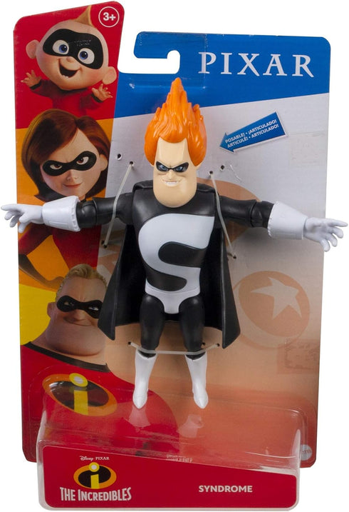 Mattel Disney and Pixar The Incredibles Syndrome Action Figure, Posable Character in Signature Look, Collectible Toy, 7.25 inch...