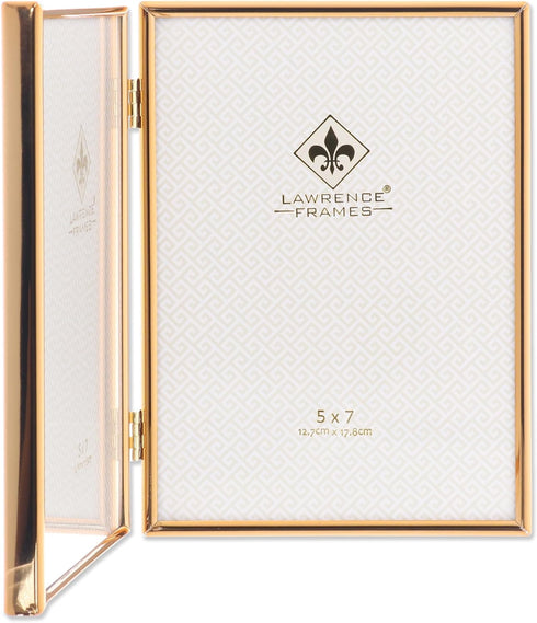 Lawrence Frames Metal Frame, Simply, Gold, 5x7 Double...