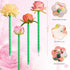 Flower Pens Gifts Valentines Mother's Day 12 Pieces Artificial Mixed Rose Pens Party Favors Birthday Wedding Office School Supplies for Mom Girls ...