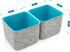 2-Piece Office Drawer Organizer bins for School Dorm Home Kitchen bathroom bedroom Closet Cabinet Desk Junk storage boxes (Teal)...