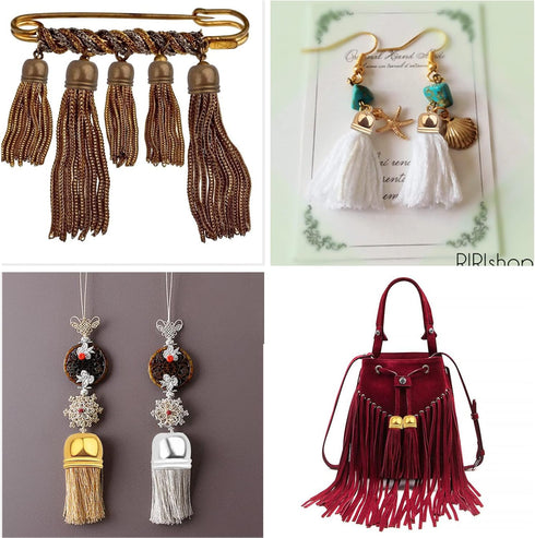 Aylifu 50pcs Brass Tassel Caps, Leather Ends Caps Glue in Barrel Ends for DIY Bracelet Necklace Pendant Jewelry Making, 5 Colors...