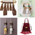 Aylifu 50pcs Brass Tassel Caps, Leather Ends Caps Glue in Barrel Ends for DIY Bracelet Necklace Pendant Jewelry Making, 5 Colors...