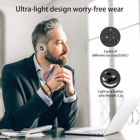 Gray Wireless Bluetooth 5.0 Earbuds, B88-1, IPX5 Waterproof, 36H Playtime, Built-in Mic, LED Display, USB-C, for Kids, Boys, Adults, Gaming...