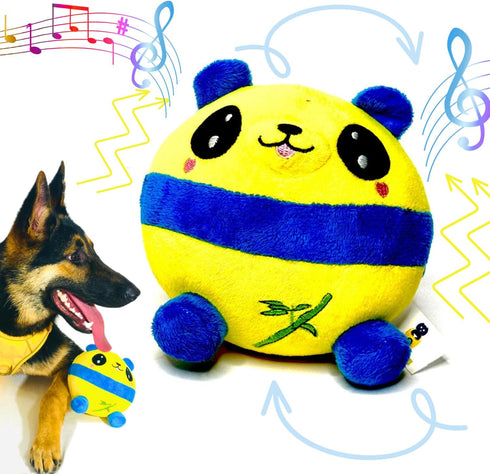 PET’SBARREL Active Moving pet Plush Toy for Dogs. 2024 New Interactive Dog Toy - Vibrant Yellow and Blue Plush Toy. Active Dog Toys Bouncing Dog B...