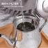 Buyer Star Stainless Steel Tea Pot with Removable Infuser, 17 Oz Pour Over Coffee Kettle for Coffee Shop, Western Restaurant, Bar and Home, Silver...