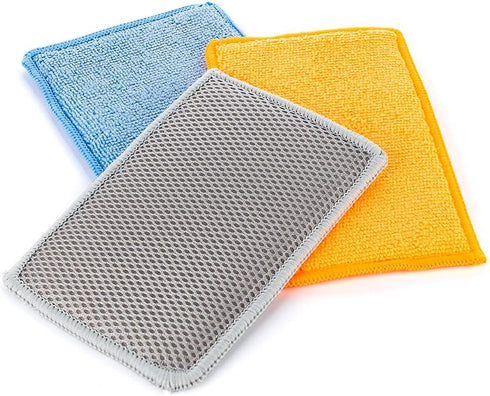 The Rag Company - Jersey Bug Scrubber Pads - Terry Weave, Easily and Safely Trap Bug Splatter in Sponge, Safe on All Finishes, 4in x 6in, Blue (5-...