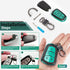 for Cadillac Key Fob Case with Leather Keychain, Advanced Soft TPU Surface Grain Car Key Cover for 2015-2019 Cadillac Escalade CTS SRX XT5 ATS STS...