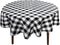 Hiasan Checkered Round Tablecloth 50 Inch - Waterproof Stain and Wrinkle Resistant Washable Fabric Table Cloth for Dining Room Party Outdoor Picni...