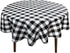 Hiasan Checkered Round Tablecloth 50 Inch - Waterproof Stain and Wrinkle Resistant Washable Fabric Table Cloth for Dining Room Party Outdoor Picni...