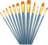 Royal Brush Manufacturing Royal and Langnickel Zip N' Close 12-Piece Brush Set, Medium Gold Taklon...