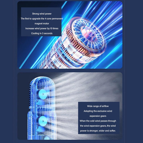 Haofy Table Tower Fan,USB Plug In, Quiet Motor Fan for Bedrooms, Offices (Blue)...