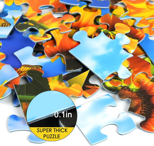 4 Pack (2 x 16 & 2 x 35)Large Piece Puzzles for Seniors, 4 Style Dementia Puzzles for Elderly, Jigsaw Puzzles Gift for Dementia Alzheimer's Produc...