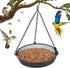 Hanging Bird Feeder, Bird Feeder Hanging for Garden Yard Outside Hanging Bird Feeder Tray - Metal Mesh Platform Feeders for Birds Outside Outdoors...