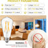 Ascher Vintage LED Edison Bulbs 60 Watt Equivalent, Eye Protection Led Bulb with 95+ CRI, Bright Warm White 2700K, Non-Dimmable, ST58 Antique LED ...