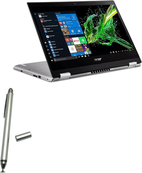 BoxWave Stylus Pen Compatible with Acer Spin 3 (SP314-53N) - DualTip Capacitive Stylus, Fiber Tip Disc Tip Capacitive Stylus Pen for Acer Spin 3 (...