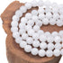 LPBeads 100PCS 8mm Natural White Jade Beads Gemstone Round Loose Beads for Jewelry Making with Crystal Stretch Cord...