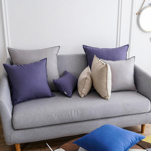 Jeanerlor Set of 2 Decorative Cotton Linen Couch 26"x26" Throw Pillow Case for Sofa Durable Classy, Comfortable Cushion Cover for Party/Wedding(65...