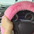Fluffy Steering Wheel Cover for Women, YUNXNYC Winter Fashion Wool Fur Soft Furry Steering Wheel Covers Fuzzy Warm Plush Non-Slip Car Decoration U...