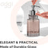 OGGI Glass Foaming Soap Dispenser - 10oz Capacity, Round, Heavy Glass - Stylish Refillable Foaming Hand Soap Dispenser, for Bathroom and Kitchen, ...