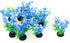 Aquarium Fish Tank Decorations 8 PCS Small Blue Tree Artificial Plastic Fish Tank Plants Ornaments Safe for Betta Fish...