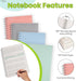 TWONE Small Spiral Notebook, 5.5"x8.25", 160 Ruled Pages, Waterproof Frosted PP Cover, Blue, Ideal for School, Office, and Personal Use...