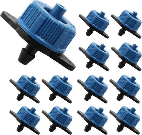 30 Pcs Drip Irrigation Emitters, 2 GPH Pressure Compensating Irrigation Drippers for Garden Lawn Watering Irrigation System, Blue...