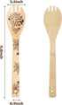 Eartim Hocus Pocus Wooden Cooking Utensil Set - 5Pcs Halloween Kitchen Cooking Gadget Natural Carve Bamboo Spoon Slotted Spatula Non-Stick Cookwar...