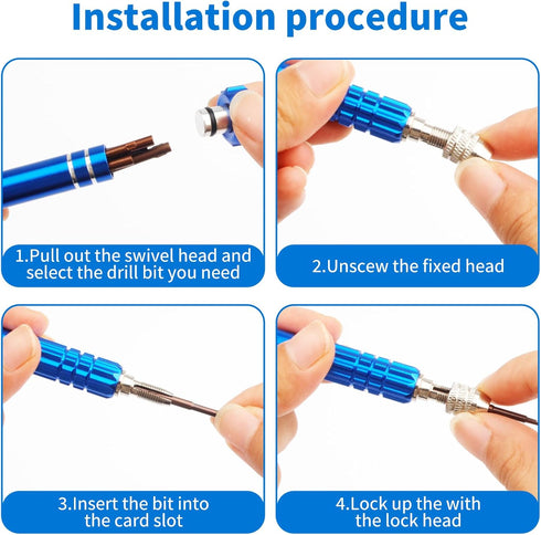 11 In 1 Multifunctional Small Screwdriver Set Eyeglass Repair Kit Portable Eye Glass Repairing S2 Steel Magnetic Eyeglass Screwdriver Kit for Eyeg...