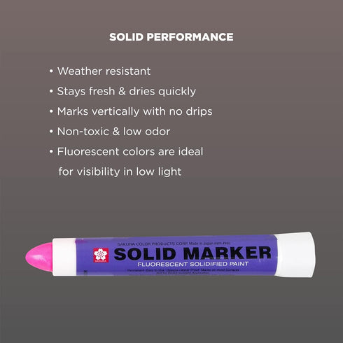 Sakura Solid Paint Markers - Permanent Marker Paint Pens - Window, Wood, & Glass Marker - Fluorescent Pink Paint - 3 Pack...