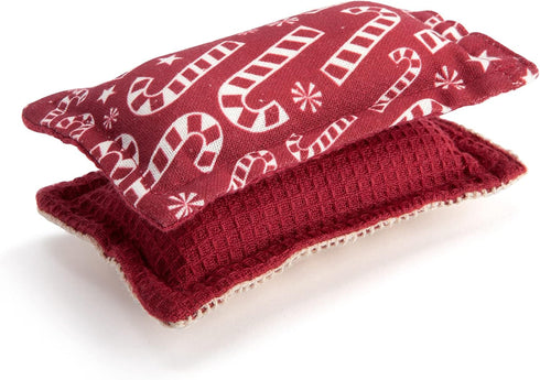 DEMDACO Candy Canes Red and White 5 x 3 Inch Cotton Christmas Kitchen Sponge Set of 2...