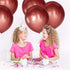 10 Pieces 18 Inch Metallic Balloons Shiny Latex Balloons for Birthday Wedding Party Decoration (Rose Gold)...