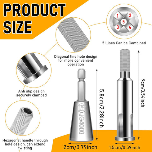 2Pcs Wire Twister Tool for Drill Wire Twister Connector Wire Twisting Tool Wire Stripper Tool for Electrical Power Drill Drivers...