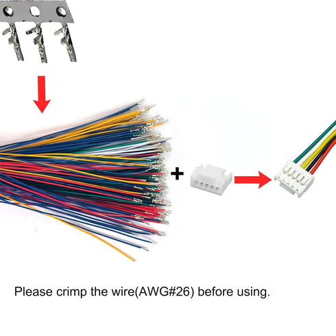 JST GH 1.25mm Connector Kit, 2/3/4/5/6/7/8/10 Pin 80 PCS Male Housing Plug Connectors with 500 PCS Plug Terminal...