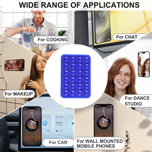 Adhesive Phone Case Stand, suitable for iPhone and Android silicone phone accessories, hands-free Fidget toy mirror shower phone stand, TikTok vid...