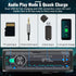 UNITOPSCI Single Din Car Stereo Bluetooth 5.0 Multimedia Audio Receiver, Push to Talk Assistant, Hands-Free Call Voice Control,MP3/FM/AUX in/USB/T...