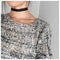 Goth Black Stretch Choker Necklace Black Lace Choker Necklace Minimal Elastic Collar Necklace Short Black Lace Necklace Jewelry for Woman and Girl...