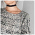 Goth Black Stretch Choker Necklace Black Lace Choker Necklace Minimal Elastic Collar Necklace Short Black Lace Necklace Jewelry for Woman and Girl...