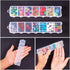 PH PandaHall 8 Pack 7 Grids Jewelry Dividers Box Organizer Clear Plastic Bead Case Storage Container for Beads, Jewelry, Nail Art, Small Items Cra...