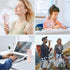 Handheld Fan, Portable Fan with USB Rechargeable Battery, 3 Adjustable Speed personal fan Desk Table fan with Base, Lightweight Makeup Fan for gir...