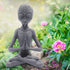 Dnoifne Garden Statue Meditating Alien Sculptures, Meditating Alien Resin Ornament, UFO Indoor Outdoor Garden Decor, Meditating Alien Figurines...