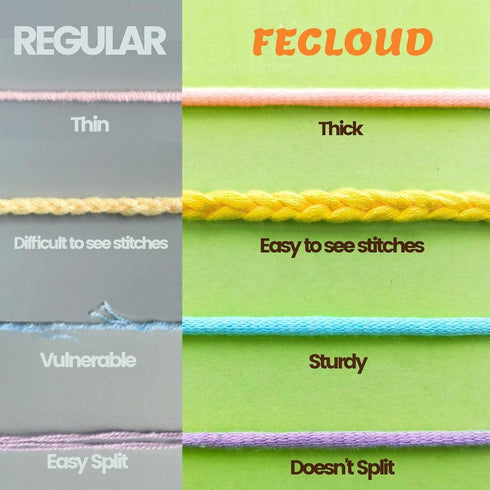 3 Pack Beginners Crochet Yarn, Blue Purple Light Pink Yarn for Crocheting Knitting Beginners, Easy-to-See Stitches, Chunky Thick Bulky Cotton Soft...